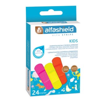 Alfashield Kids Strips Επιθέματα Μικροτραυμάτων 24τμχ