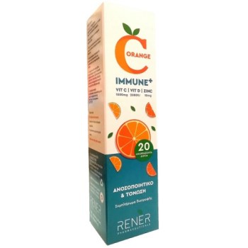 Rener C-Orange IMMUNE﹢ Vitamin C﹢Vitamin D﹢Zinc Food Supplement (Orange Flavor) 20tabs