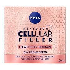 Nivea Hyaluron Cellular Filler Day Cream Elasticity & Reshape Filler Ημέρας για Επαναφορά Ελαστικότητας SPF30, 50ml