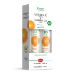 Power Of Nature Vitamin C 1000mg & Vitamin D3 1000iu 24 αναβράζοντα δισκία 1+1ΔΩΡΟ
