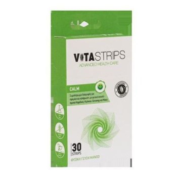 Vitastrips Calm Συμπλήρωμα Διατροφής για Ηρεμία & Χαλάρωση με Φυσική Γεύση Μάνγκο 30 τμχ