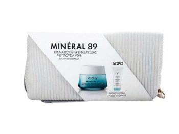 Vichy Mineral 89 Σετ Rich Cream Περιποίησης για Ενυδάτωση με Καθαριστικό Προσώπου , Κρέμα Προσώπου & Νεσεσέρ 50ml