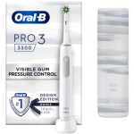 Oral-B Pro 3 3500 Ηλεκτρική Οδοντόβουρτσα με Αισθητήρα Πίεσης και Θήκη Ταξιδίου White Edition