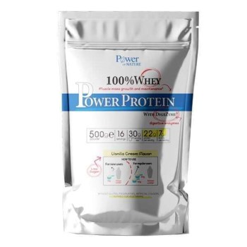 Power Health 100% Whey Power Protein Vanilla Cream Flavor Πρωτεΐνη Ορού Γάλακτος με Γεύση Βανίλια 500gr