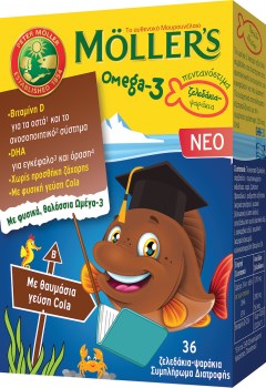 Moller's Omega 3 Μουρουνέλαιο 36 ζελεδάκια Cola