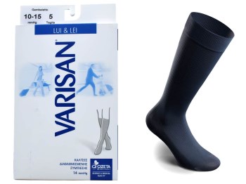 Varisan Lui & Lei 14 mmHg No5 (45-47) Κάλτσες Διαβαθμισμένης Συμπίεσης Μπλέ 1 ζεύγος