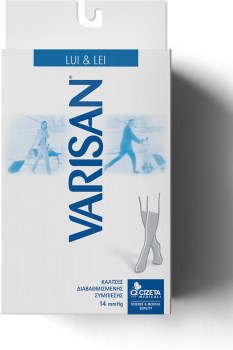 Varisan Lui & Lei Κάλτσες Κάτω Γόνατος Διαβαθμισμένης Συμπίεσης 14 mmHg Blue No4