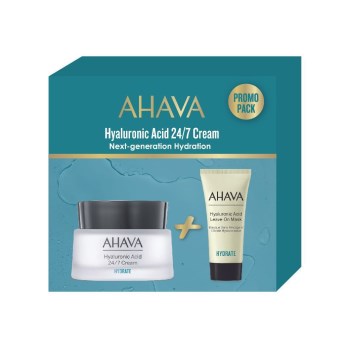 Ahava PROMO PACK Hyaluronic Acid 24/7 Cream 50ml & Leave On Mask 15ml.