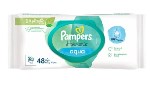 Pampers Harmonie Aqua Υποαλλεργικά Μωρομάντηλα με 99% Νερό, χωρίς Οινόπνευμα & Άρωμα 48τμχ