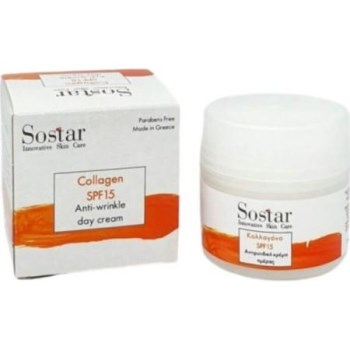 Sostar Focus Κολλαγόνο Αντιγηραντική Κρέμα Προσώπου SPF15 50ml