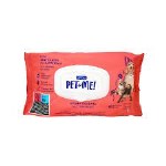 Septona Pet Me! Υγρά Μαντηλάκια Για Κατοικίδια Με Άρωμα Πούδρας 60τμχ