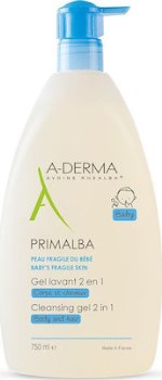 A-Derma Primalba Gel Lavant Douceur, Καθαρισμός για το Ευαίσθητο Βρεφικό Δέρμα, 750ml