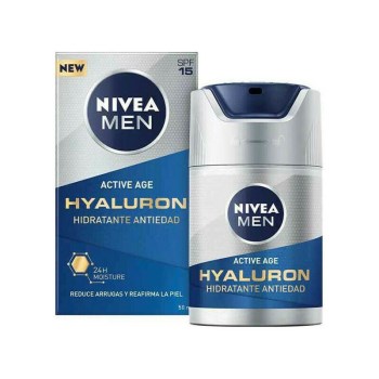 Nivea Active Age Active Age 24ωρη Ανδρική Κρέμα Προσώπου Ημέρας με SPF15 για Ενυδάτωση & Ατέλειες με Υαλουρονικό Οξύ 50ml