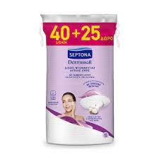 Septona Promo (40τεμ + Δώρο 25τεμ) Daily Clean Οβάλ Δίσκοι Ντεμακιγιάζ Διπλής Όψης Με Ραμμένες Άκρες