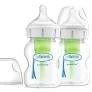Dr. Brown's Options + Anti-colic WB 52700 Γυάλινο Μπιμπερό με Φαρδύ Λαιμό με Θηλή Σιλικόνης, 2x150ml, 1σετ