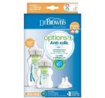 Dr. Brown's Promo Natural Flow Options+ Anti Colic WB02600 Μπιμπερό Πλαστικό, 270ml & 150ml, 1σετ