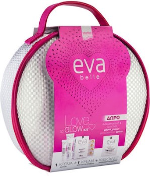 Intermed Eva Belle Love to Glow Kit Κρέμα Ματιών 15ml, Κρέμα Νυκτός 50ml, Κάψουλες Προσώπου 32 Caps & Μάσκα Χειλιών 3g, 1 Σετ
