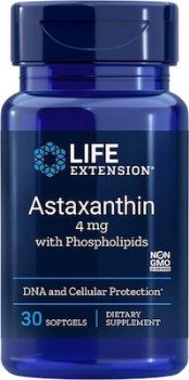 Life Extension Astaxanthin With Phospholipids 4mg Ειδικό Συμπλήρωμα Διατροφής 30 μαλακές κάψουλες