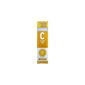 Vitasper Vitamin C Βιταμίνη για Ενέργεια & Ανοσοποιητικό 1000mg Πορτοκάλι 20 αναβράζοντα δισκία