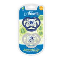 Dr. Brown's Advantage Πιπίλα Σιλικόνης Νυκτός (PA 22003 & PA 22004) για Μωρά 6-18 μηνών, 2τεμ