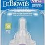 Dr. Brown's Options 313 Θηλές Σιλικόνης 9m+ για Μπιμπερό με Στενό Λαιμό, 2 τεμάχια