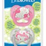 Dr. Brown's Πιπίλα Advantage Night Νυχτός Ροζ 0-6m 2 τεμάχια