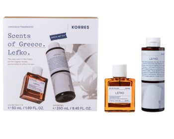 Korres Lefko Special Gift Set με Eau de Toilette Lefko Άρωμα, 50ml & Shower Gel Αφρόλουτρο Σώματος, 250ml, 1σετ