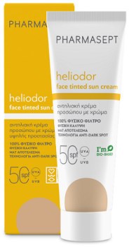 Pharmasept Heliodor Face Tinted Sun Cream Αντηλιακή Κρέμα Προσώπου με Χρώμα SPF50, 50ml