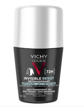 Vichy Man Invisible Resist Anti-perspirant Roll On Deodorant 72h Sensitive Skin 50ml