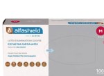 Alfashield Alfa Gloves Εξεταστικά Γάντια Latex μιας Χρήσης Χωρίς Πούδρα Λευκό Medium 100τμχ