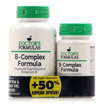 Doctor's Formulas B- Complex Formula Βιταμίνη για Ενέργεια, τα Μαλλιά, τo Δέρμα & τα Νύχια Β-complex 180 ταμπλέτες
