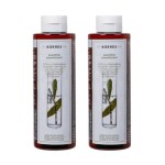 Korres Σαμπουάν Δάφνη & Echinacea για Πιτυρίδα & Ξηροδερμία, 2x250ml