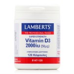 Lamberts Vitamin D3 2000iu (50μg) Συμπλήρωμα Διατροφής για την Υγεία Οστών, Δοντιών και Ανοσοποιητικού, 120caps