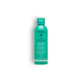 Apivita Just Bee Clear Λοσιόν Σύσφιξης Πόρων Με Πρόπολη AmC & Φυτικό Σαλικυλικό Οξύ 200ml