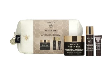Apivita Promo Queen Bee Κρέμα Πλούσιας Υφής + Ορός Αντιγήρανσης + Κρέμα Ματιών σε Mini Size