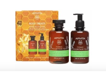 Apivita Set Tonic Mountain Tea Shower Gel 250 ml + Tonic Mountain Tea Body Milk 200 ml
