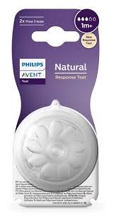 Philips Avent Θηλές Σιλικόνης Natural Response Ροή 3 (2 τεμάχια) 1m+