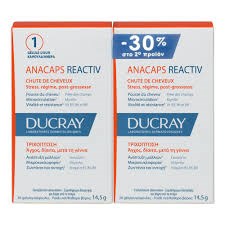 Ducray Anacaps Reactiv, 2x30caps (-30% στο 2ο Προιον)