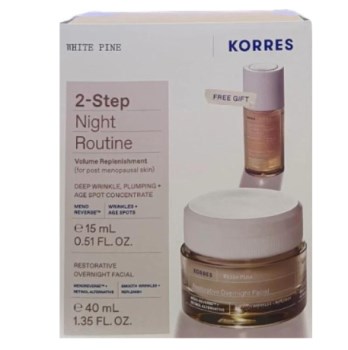 Korres PROMO White Pine Λευκή Πεύκη Κρέμα Νυκτός για Αναπλήρωση Όγκου 40ml - ΔΩΡΟ Serum Λευκή Πεύκη Ορός Προσώπου για Αναπλήρωση Όγκου 15ml