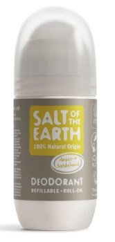 Salt of the Earth Vegan Refillable Roll-On Deodorant Amber & Sandalwood Αποσμητικό Επαναγεμιζόμενο, 75ml