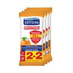 Septona Promo Αντιβακτηριακά Μαντηλάκια Χεριών με Άρωμα Ανθός Πορτοκαλιού, 4x15τεμ (2+2 Δώρο)