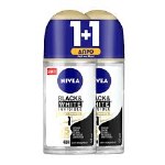 Nivea Promo Black & White Invisible Silky Smooth Roll-on Αποσμητικό για 48Ωρη Προστασία & Φροντίδα, 2x50ml (1+1)