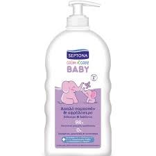 Septona Calm n Care Baby Bρεφικό Απαλό Σαμπουάν & Αφρόλουτρο με Βάλσαμο & Λεβάντα, 500ml