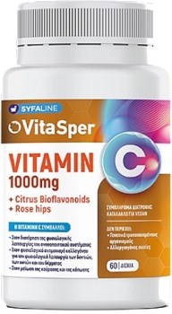 VitaSper Vitamin C 1000mg ﹢ Citrus Bioflavonoids ﹢ Rose Hips Food Supplement 60tabs