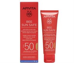 Apivita Bee Sun Safe Anti-spot & Anti-age Spf50 Defense Tinted Face Cream 50ml SPF50 50ml