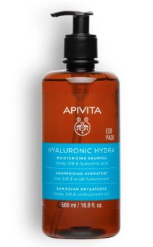 Apivita Shampoo Hyaluronic Hydra Σαμπουάν Ενυδάτωσης με Honey StB & Υαλουρονικό Οξύ 500mL