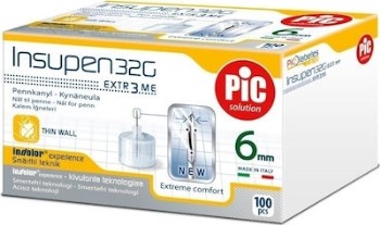 Insupen Βελόνες για Πένα Ινσουλίνης 32G x 6mm 100τμχ