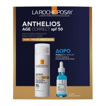 La Roche-Posay Αnthelios Promo Age Correct SPF50 Αντηλιακή Κρέμα Ενάντια της Φωτογήρανσης 50ml & ΔΩΡΟ Hyalu B5 Serum 10ml