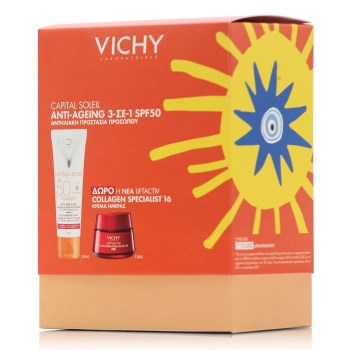 Vichy Promo Anti-Ageing 3 in 1 SPF50 (50ml) & Δώρο Liftactiv Collagen Specialist 16 Day Cream (15ml)
