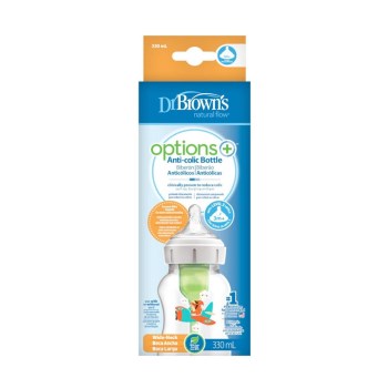 Dr.Brown’s WB 111001 Μπιμπερό Πλαστικό Options+ (Φ.Λ.) 330ml Σκίουρος